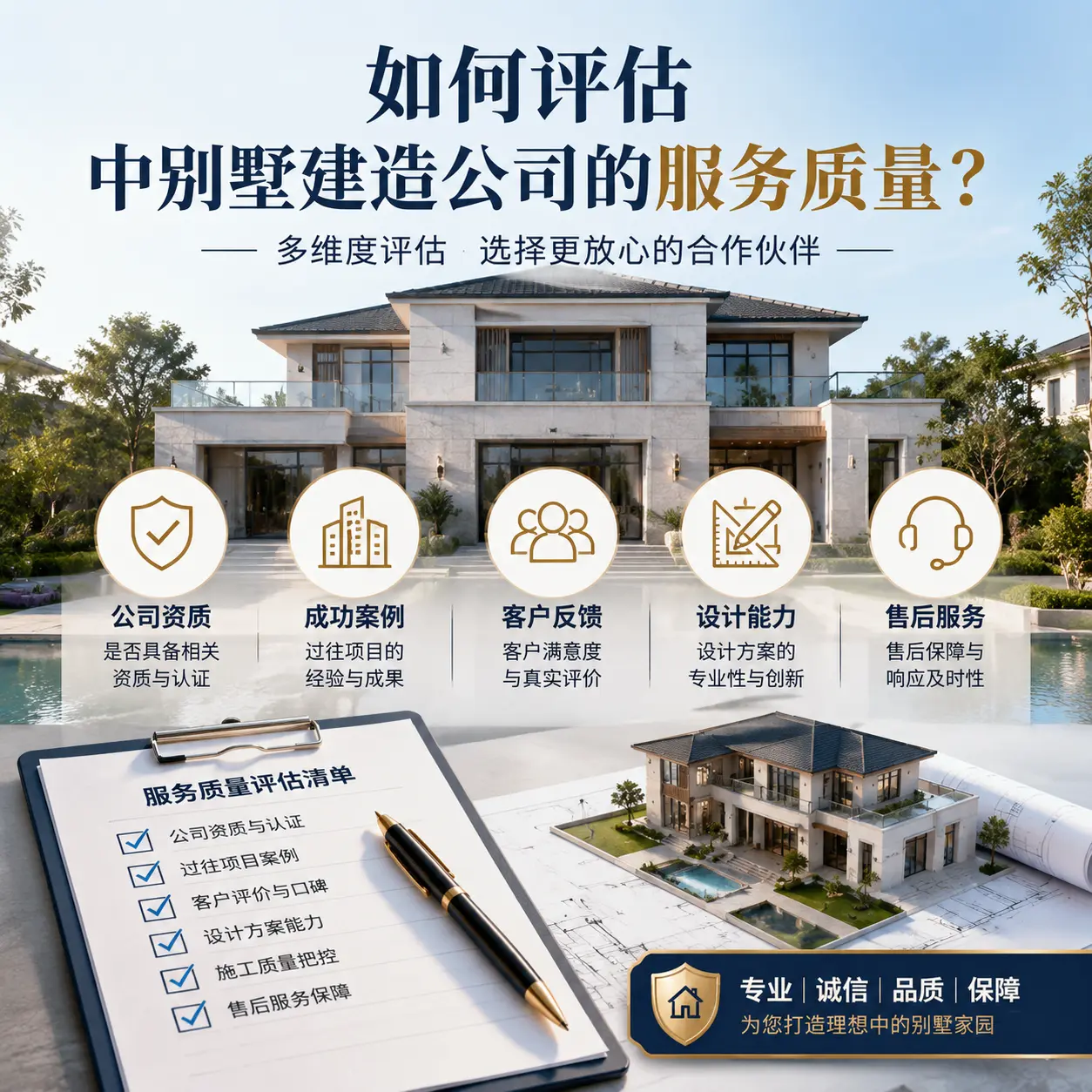 如何评估 凤冈 中别墅建造公司的服务质量？
