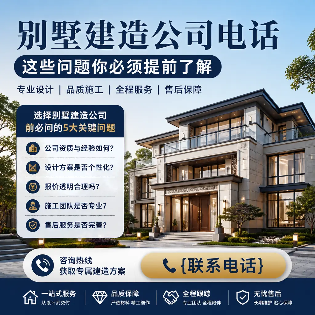 凤冈别墅建造公司电话,这些问题你必须提前了解